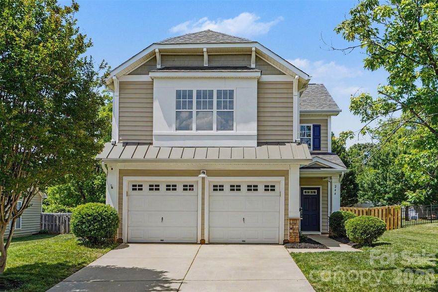 Lovely 2-story home! Kitchen has granite countertops, SS appliances, tile backsplash, recessed lighting.  Primary bath upgraded with free standing tub, sep. shower, luxury tile and vanity.  Primary bedroom is large with 2 walk-in closets.  Secondary bedrooms are spacious.  Laundry room up.  Den and dining areas have many windows and great natural light.  Den has fireplace. Patio is 20X20 and the backyard is flat, fenced and has beautiful mature trees.  Great location served by award winning Fort Mill Schools, close to restaurants, easy access to I-77.
