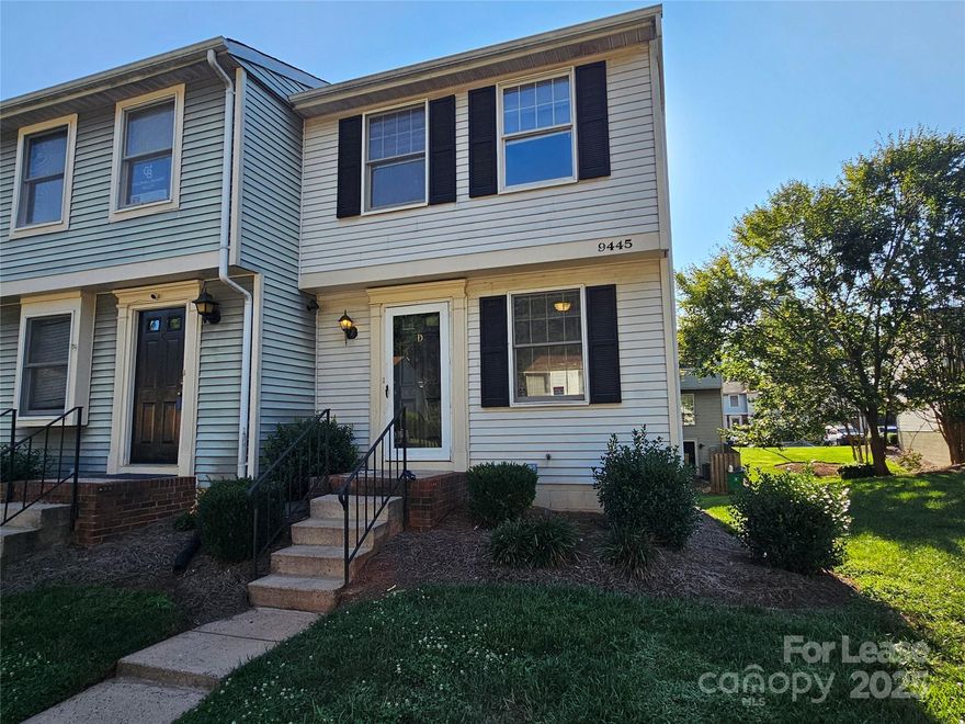 You will fall in love with this quaint 3 bed, 2 bath, 1,198 sq. ft. townhome in the Village of College Downs community in University City!  Enjoy the RECENT UPGRADES, including FRESH paint, NEW quartz countertops, NEW stainless steel appliances, UPDATED bathrooms, NEW blinds and NEW carpet on the stairs. The layout of this home includes a kitchen with wood cabinetry, stainless steel appliances and a passthrough to the spacious living/great room featuring beautiful luxury vinyl floors. Upstairs, the primary bedroom and a second bedroom have ample closet space and share the primary bathroom. The third bedroom is on the lower level with French doors opening to the back patio! Washer/dryer is included for resident use and is located on the lower level as well. Enjoy the beautiful NC weather in your fenced back yard.