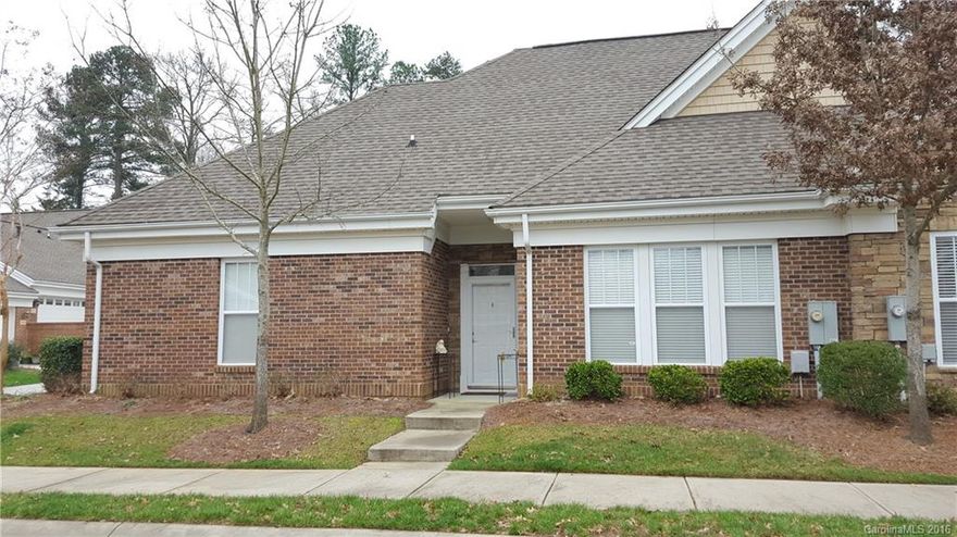 Beautiful, well kept home centrally located near shopping centers, restaurants and near I485.  This is a 2 BR, 2BA home with a split floor plan.  Master has tray ceilings, large walk in closet and dual vanity in master bath with a garden tub. Carpets just cleaned! This home has a lot of natural light!  Kitchen has new dishwasher.  Bar looks into sitting room.  2 car garage with remote. Home won't last long!  Community pool and clubhouse.