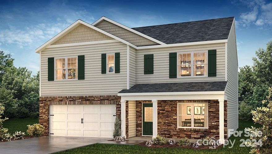 The Hayden is a spacious and modern two-story home. The home features five bedrooms, three bathrooms and a two-car garage. Upon entering the home, you’ll be greeted by an inviting foyer connecting to a home office, then leading into the center of the home. This open-planned space features a large living room, dining area, and functional kitchen. The kitchen is equipped with a walk-in pantry, stainless steel appliances, and center island with a breakfast bar. Also located on the first floor, located off the living room, is a convenient guest bedroom and full bathroom. The Hayden upstairs features a spacious primary suite, complete with walk-in closet and primary bathroom with dual vanities. The additional three bedrooms share a third full bathroom. There is an upstairs loft space, perfect for family entertainment, gaming, or a reading area. With its luxurious design the Hayden is the perfect place to call home.