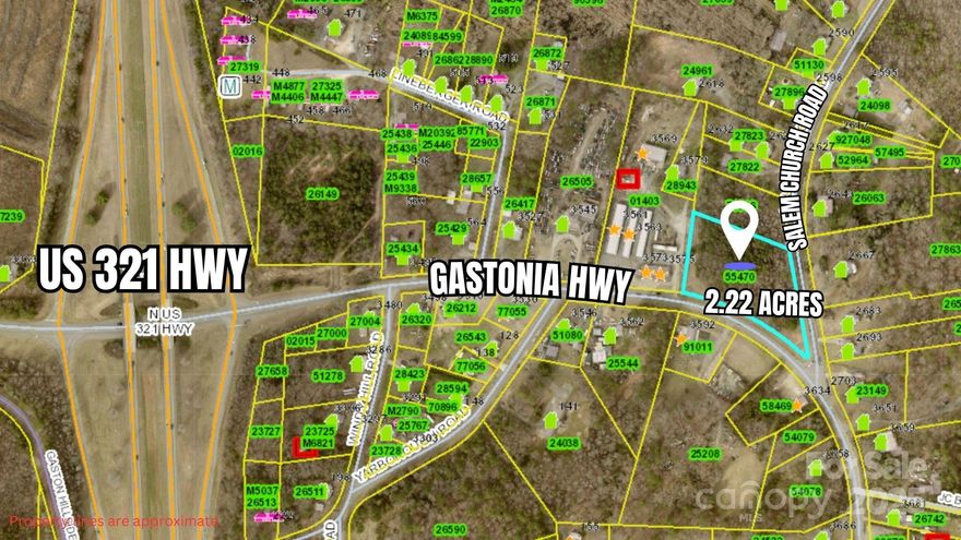 Prime 2.22-acre commercial lot for sale on Gastonia Highway, perfectly zoned B-G (General Business) for a wide range of commercial opportunities. This high-visibility property offers excellent road frontage and is strategically located with easy access to Highway 321, making it ideal for retail, office, or service-based developments. Situated in a rapidly growing area with strong traffic counts, this commercial land provides a rare opportunity for investors or developers to establish a business. Don’t miss this premium commercial lot with unbeatable accessibility and zoning flexibility.