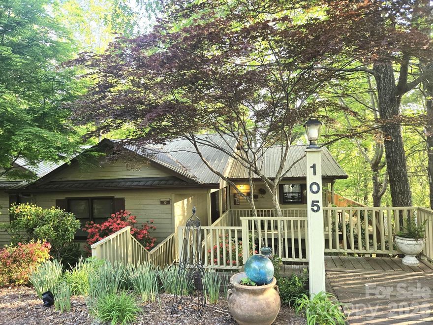 Immaculate Townhome in Rumbling Bald on Lake Lure.  Neat as a pin inside and out.  Enjoy the huge deck in a peaceful wooded area just above the 2nd hole of the Apple Valley Golf Course.  Everything you see stays as this unit comes furnished along with kitchenware, deck furniture, and beautiful decor.  You will be amazed by all the updates including granite counter tops, newer fixtures, and quality furnishings. Additional storage flex space in the basement. Ready to move in just as it is.  Or use it as a second home and/or a vacation rental.  A fantastic mountain getaway located just a short drive from the community beach, restaurants, Wellness Center, three pools, hiking trails, two Championship Golf Courses, and all the amenities Rumbling Bald has to offer.