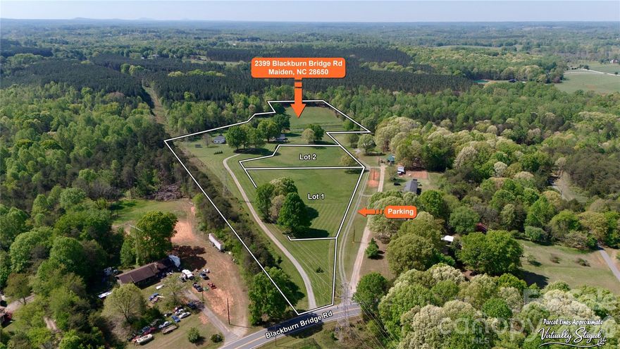Two lots for sale each 2.1 acres. Cleared and ready for your dream home. There's an easement to access Blackburn Bridge Rd. that has a road agreement and was just freshly graveled. Great location. Close to Startown Rd and 321.