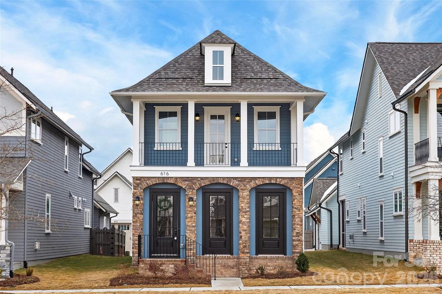 Final opportunity for a new home in Springfield Town Center. Home is under construction with an estimated December 2025 completion. This charming Cottage is conveniently located in Springfield Town Center where you can enjoy walking to local area restaurants, shops and the Harris Teeter. Features on the main level include open living with the family room leading into a beautiful kitchen with a large center island. The primary bedroom on the lower level leads out to a beautiful covered porch perfect for entertaining. A large upper front porch overlooking Promenade Park. The upper level features two spacious bedrooms, walk-in closets and one full bath. The finished loft space makes a great home office or bonus room. You don't want to miss this opportunity to own a brand new home in Fort Mill!