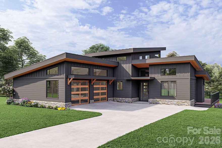 Come build your dream home! This breathtaking modern cabin is proposed construction. Castaneda Construction is the builder and is well known for quality and energy efficiency. The lot is available separately at MLS#4319778, or another proposed construction at MLS#4319798. Buyers are not obligated to use this builder or this model home. Estimated 6-10mths from permits. Amazing layered views for miles include Cold Mountain, with potential 180° views. The panorama gets even better up a story or two! Good solar potential. Underground electric. Paved road all the way to the property. Gated - no drive-bys. Two cleared and level building sites ready to go. Four bedroom septic and well permit in place for main build site. Internal trails between the two building sites and to the common area. Deer and other animals can be seen. 3350ft elevation. Common area is contiguous and has a small pond, covered picnic area, horseshoe pit, and a huge 120+ year old hemlock. Older existing home two lots away sold for $1.3M. Build your dreams here!