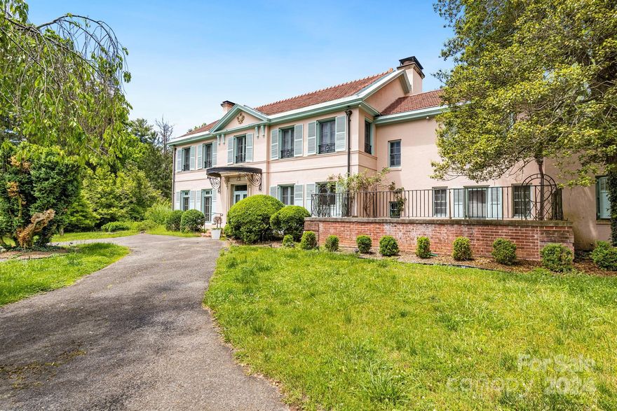 The historic "Herbert Brown House" stands as one of Biltmore Forest's most notable gems. In 1927, the Browns commissioned renowned architect Erle Stillwell to design their residence after a house they had seen in Rueil, France. Stunning original details include intricate custom moulding, herringbone floors, hand-carved imported marble mantels, and multiple French doors with ornate brass hardware. Four upstairs bedrooms and additional wing with two smaller quarters. Famed landscape architect Chauncey Beadle himself designed the gardens.
This beloved estate has remained in the Brown family for nearly 100 years and will now be turned over to stewards who are sure to preserve it for ages to come.
(Original drawings archived at Henderson Co. Public Library).
