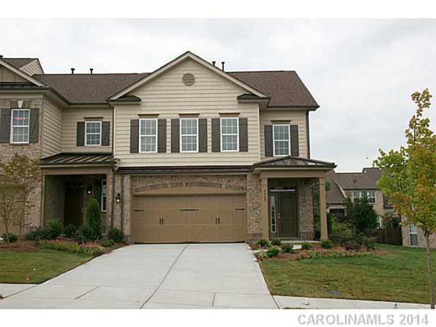 End unit Linden floorplan.  Granite counter tops, designer cabinetry.  Wood flooring on much of main.  Ceramic baths, laundry and back splash.  Dramatic open floor plan.  Huge laundry on second.  Master ensuite.  Close to I-85 and 485, shopping and restaurants.