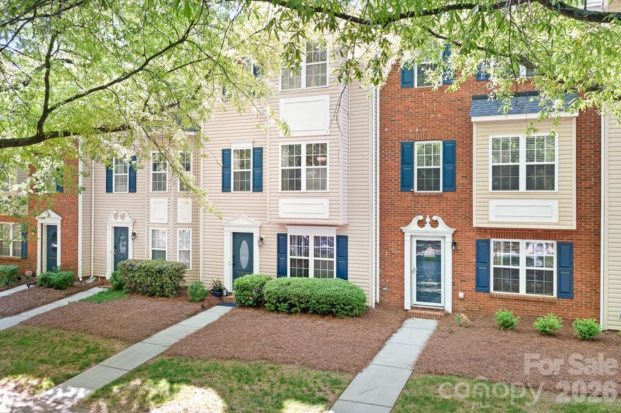 This attractive 3-story townhome is located in the sought-after Oakhurst neighborhood. The entry level features a 1-car garage with storage, a laundry area, and a versatile flex space/room and a half bath, ideal for a home office or guest space. ***Recent updates include new carpeting (2026) on the stairs and third-floor hallway, plus HVAC replaced in 2024 with a 10-year warranty, and two new ceiling fan lights.***The second floor offers open-concept with a gas fireplace, spacious living and dining areas, a well-appointed kitchen, and a convenient half bath. Step outside to a large sun-drenched deck, perfect for morning coffee or effortless entertaining. Upstairs, the top floor serves as a private retreat. The primary suite features a vaulted ceiling, a walk-in closet, and a private en-suite full bath with double sink vanity. Two additional bedrooms and a hallway full bath provide flexibility for guests, family, or hobbies. Residents enjoy access to community amenities including a pool, tennis/sport court, and green space; all while being conveniently located near shopping, dining, healthcare, and major routes. ***Washer/dryer and refrigerator convey. Dining room light fixture excluded. ***Interested in HOA details? Your agent can provide the information, or feel free to reach out directly if you're unrepresented. ***For information on upcoming development projects, visit the Town of Cornelius website.