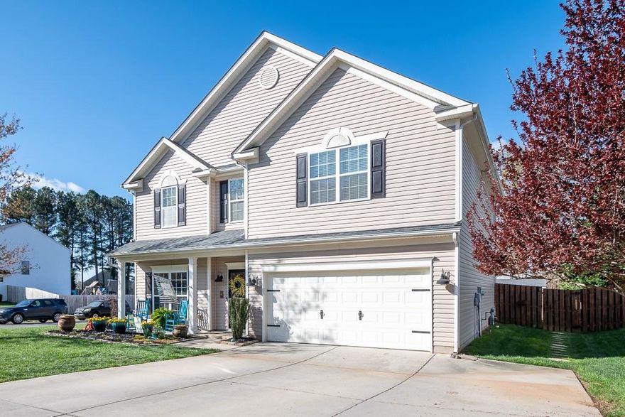 Welcome to this spacious 4-bedroom 2.5 bath home nestled on a beautiful corner lot with a fully fenced backyard. This property offers ample living space with an open concept floor plan perfect for entertaining. The sunroom provides additional space for relaxing. The kitchen features modern appliances and plenty of cabinet space. Retreat to the primary suite with an ensuite bathroom and walk-in closet. This home features three additional spacious bedrooms upstairs as well as a room on the main level that can be used as a home office. The large fenced-in yard is perfect for outdoor activities and pets. Other features include a laundry room and 2-car garage with built-in storage. The home has a new roof, new vinyl plank flooring and many upgrades throughout. Don't miss out on this opportunity to make this house your new home!