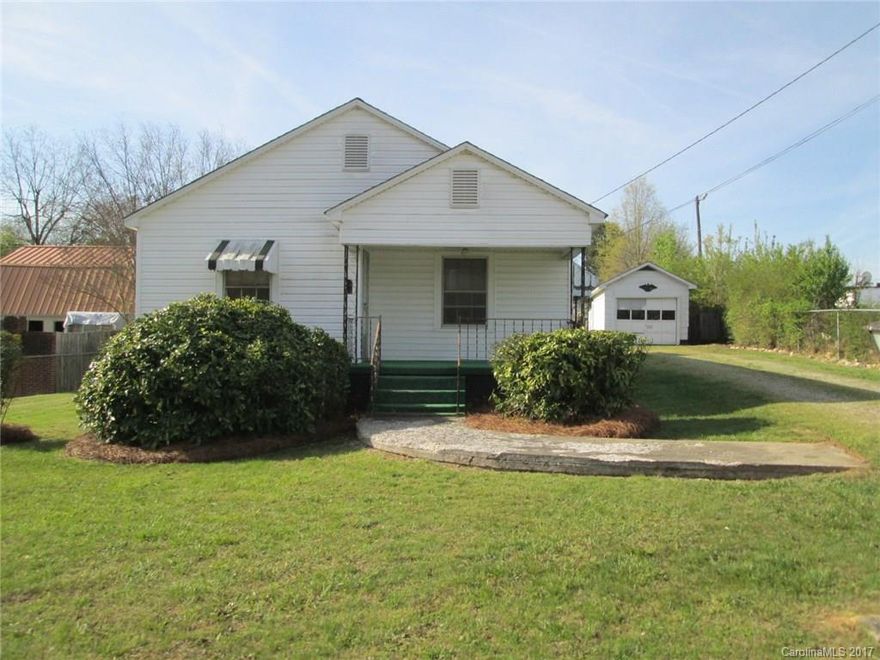Cute Bungalow home looking for new owners!! Home has a nice level yard that is great for entertaining, cookouts and games. There is a 1 garage that has a small storage area in the rear. The interior of the home has 2 bedrooms and 1 bathroom, along with a den and very large family room.. The home has a covered front and side porch and patio areas. The roof and HVAC unit both appear to be relatively new.
