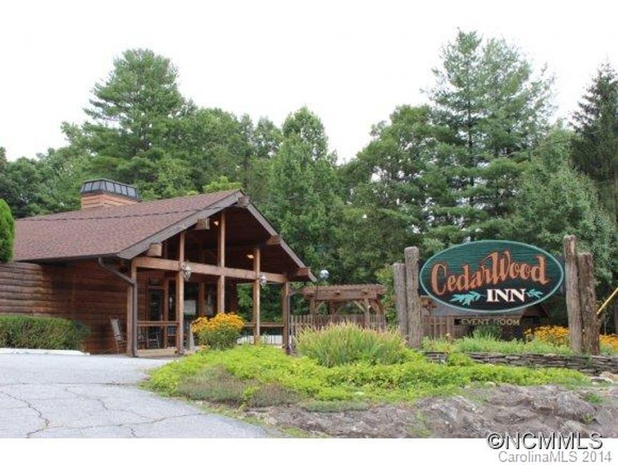 Prime Location/Multi-Use. Currently being operated as Cedarwood Inn which features 18 guest rms, office w/lobby & event room, owners res., storage bld, outdoor gazebo & grilling area, shuffle board & several picnic areas. 18 guest rms range from 1BR's to cottage w/lvrm's & full kitchens. Office is approx. 2100 SqFt. Owners residence is aprox. 1028 SqFt. Total of 9 finished buildings. Located between Historic Flat Rock & Downtown Hendersonville