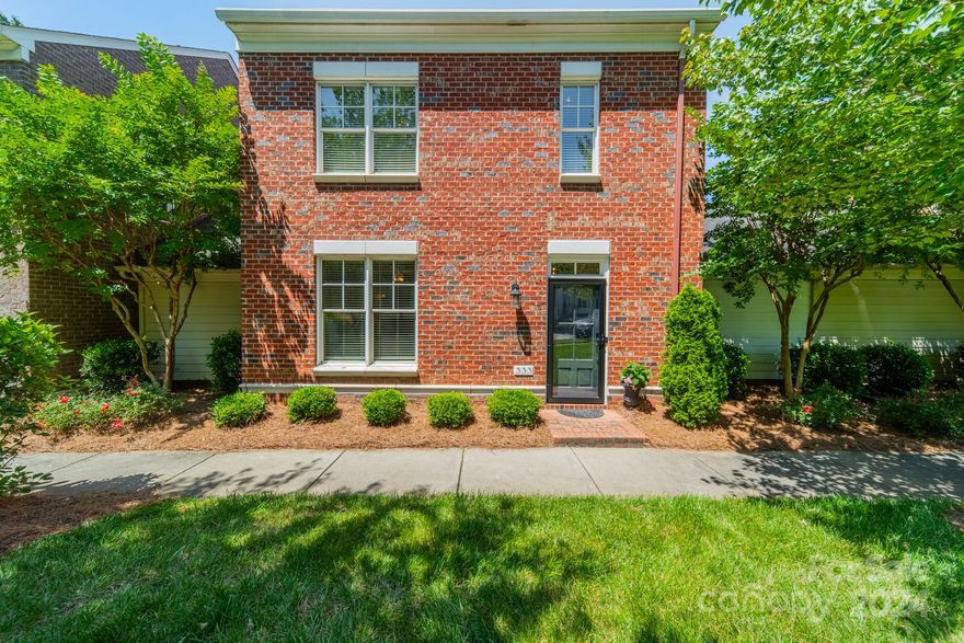 Fabulous townhome in the highly desirable Belmont Reserve community, just minutes from downtown Belmont! Elegant primary suite w/spa like bath on the main. This 4br/3.1ba unit w/ a 1 car garage offers the perfect blend of modern comfort & serene surroundings. High ceilings, open & flexible floorplan & vinyl plank flooring on the main. An inviting foyer welcomes you into the living room w/expansive windows, overlooking a private brick patio. Open kitchen w/pantry seamlessly flows into the living room, creating an inviting space for gatherings. A second closet/pantry off the kitchen also offers a stackable washer/dryer hookup! Upper level features a second bedroom suite, 2 add'l bedrooms, hall bath & laundry. Step outside to the enclosed patio, an ideal spot for al fresco dining or relaxing w/friends & family. Convenient guest parking & lushly landscaped green spaces throughout the community.  HOA covers lawn & shrub maintenance. A quick trip to the airport & shopping too! Welcome Home!