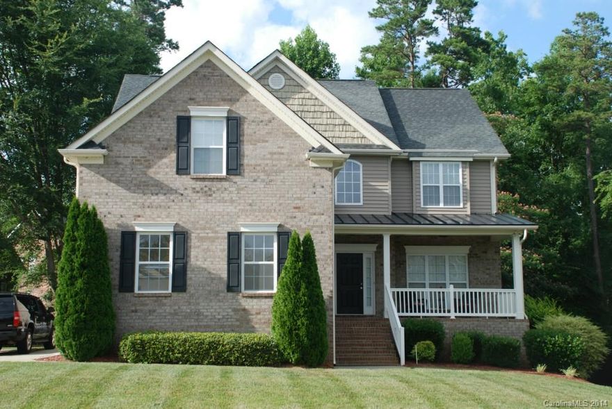 4 bedroom + 3 full bath home w/ add'l large bonus room upstairs. Bedroom & full bath on main floor. Spacious bedrooms & large closets. Fully equipped kitchen w/SS appliances opens to family room. Private back yard w/patio & deck, rocking chair front porch & 2 car garage. Immediate availability. Small dog may be considered w/pet fee.