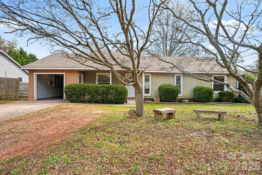 Step into this adorable, move-in-ready 3-bedroom, 2-bath ranch in the sought-after Windmere community. Boasting a functional split floor plan across 1,410 sq. ft., the interior has been beautifully updated to offer a cozy, quaint atmosphere. Major big-ticket items are already handled: HVAC (2023) and Roof (2017). Outside, you’ll find a massive .34-acre lot with four storage sheds—perfect for hobbies or gear. While the exterior awaits your personal touch and a little TLC, the location is unbeatable with easy access to I-485 and all the charm of Mint Hill.
Professional photos and floorplan to be posted 3/5/2026