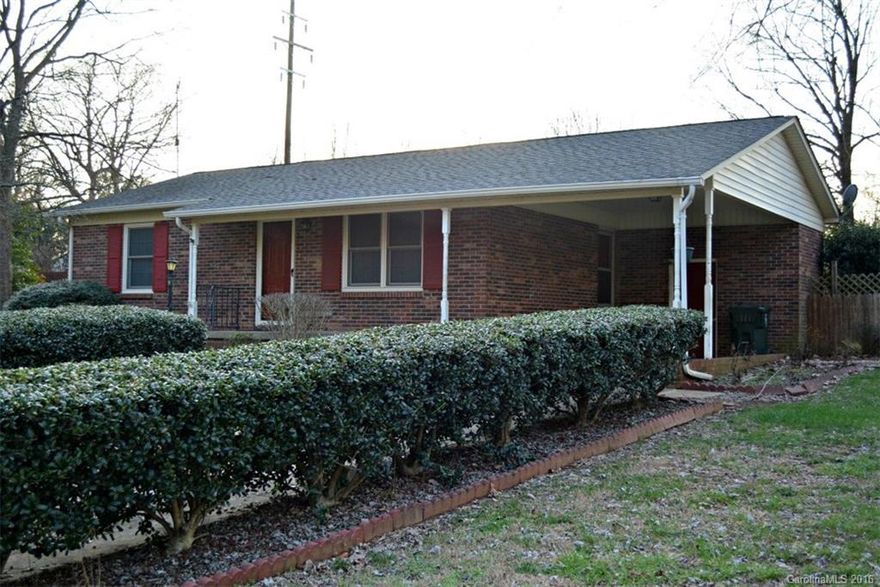 This all brick, move in ready, starter home offers 2 bedrooms, 1.5 baths, gas stove, updated roof, updated HVAC system, updated Pella windows and doors, gas stove, carport, utility room, storage building, large rear deck, and a large, fenced in backyard. Washer, dryer and refrigerator are included as well. The larger storage building does not convey.