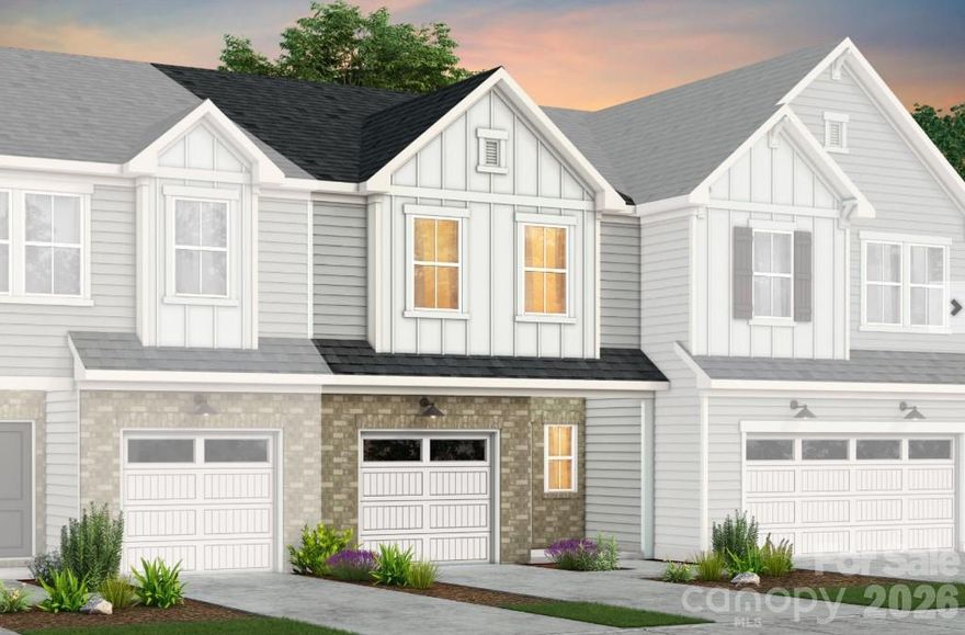 LOT #19 - READY for APRIL!! Discover the charm of Mallard Park offering 268 new construction 2-story townhomes in desirable North Charlotte area.  The community is conveniently located next to Mallard Creek Park with quick access to major roadways, shopping, dining, recreation, and entertainment.  Within the community, enjoy a connected, low maintenance lifestyle with resort style pool and cabana, a kids playground and a dedicated dog park. HOA dues include lawn maintenance and a special Spectrum 1 gig Wi-fi package.  

The Landis Floor Plan offers an open layout, spacious gathering room, loft, and elegant owner’s suite, this plan embodies comfortable townhome living.  Home features upgraded finishes, stainless steel whirlpool appliances, 42" cabinets, Low Voltage and Electrical Packages, wood stairs package and more.  Backs up to nature area with no backyard neighbors!

Take advantage of exclusive financing incentives with our preferred lender.  Showing is BY APPOINTMENT ONLY until we are on-site after March 14th.  Photos shown are for representation purposes only.