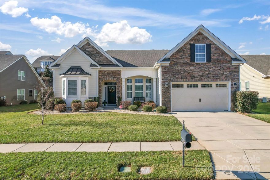 Lakefront community with resort style amenities. Well maintained, open, split floorplan ranch with 3 bedrooms on the main level and additional bedroom/bonus room above the garage. Hardwood flooring throughout, high ceilings, gas range, granite countertops in kitchen/baths. Huge screened in patio with two ceiling fans, large trees provide a privacy screen. Fully fenced yard with playset; great for entertaining and letting the kids/dogs play. Additional paver patio includes a built in grill with natural gas line. This neighborhood offers 10 miles of walking trails, fitness center, boat slips, paddleboard/cameo/kayak/boat launch, clubhouse, playground, dog park and swimming pools. Monthly HOA fee includes Internet, Cable & Trash; Additional monthly fee to include lawn maintenance; Additional fees for boat/rv storage. Seller providing One-Year Home Warranty with American Home Shield.