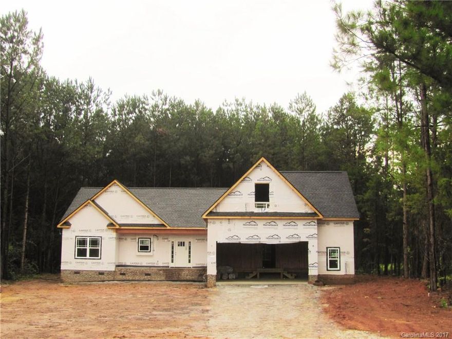 Fantastic New Construction.  Great location. 3br/2.5ba, 1 acre lot, Hardie Board siding, spacious rooms, split bedroom, open floor plan, bonus room, hardwood floors, ceramic tile, granite counter tops, oversized double garage and much more.