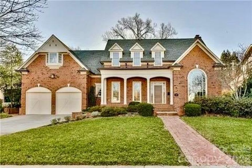 Beautiful home in the heart of Myers Park featuring 10ft ceilings and incredible natural light. The dream back yard includes stunning garden with fountain, patio with built-in grill, cabana with a wood-burning fireplace and TV, plus large pool, spa and pool house. Entered as comp sale.