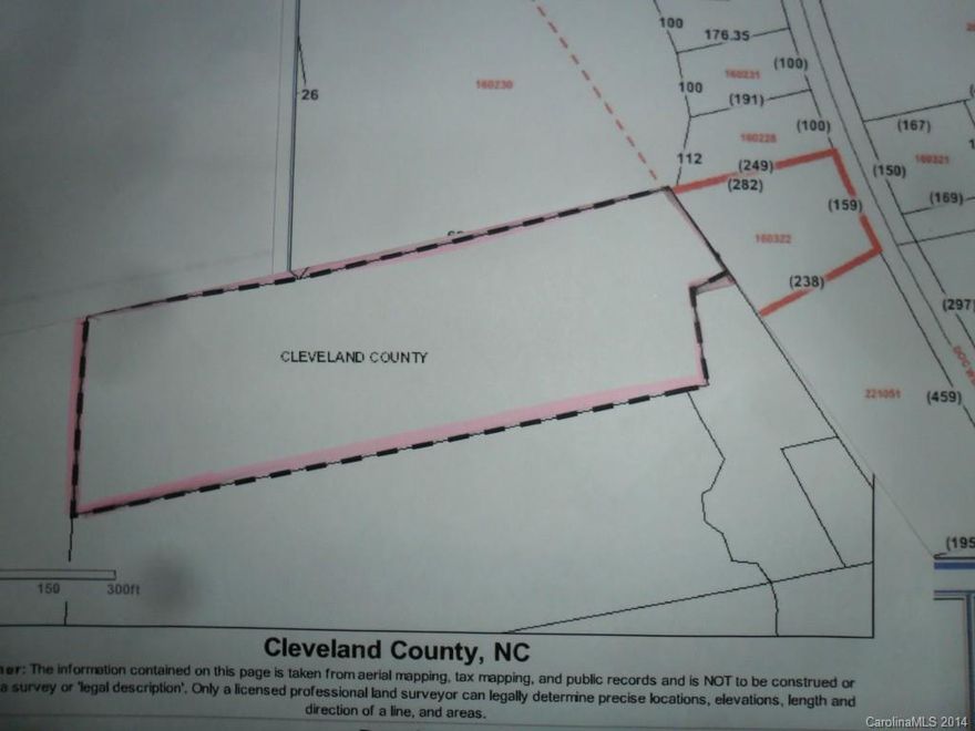 Listing includes 2 parcels 160322 (Gaston County) and 15826 (Cleveland county), the road frontage is in Gaston County and fronts Doc Wehunt Road, Road frontage is approx 159', property requires well and septic (no current well or septic exist and owner has no records)