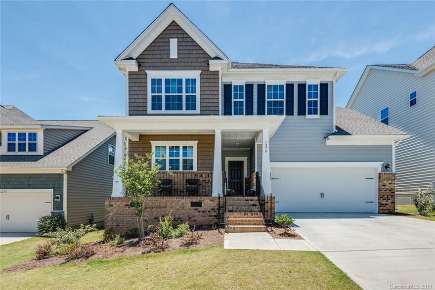 Forest Plan upgraded with a large guest room and full bath on main level! Under builder warranty. Lots of upgrades. Granite counter tops, garden tub in master, hardwood floors, HUGE walk in closet., Large loft for play area or media center with upstairs laundry room. Back yard is private with deck and walking trails behind treeson a  Cul-De-Sac lot! Beautiful spacious and bright home.