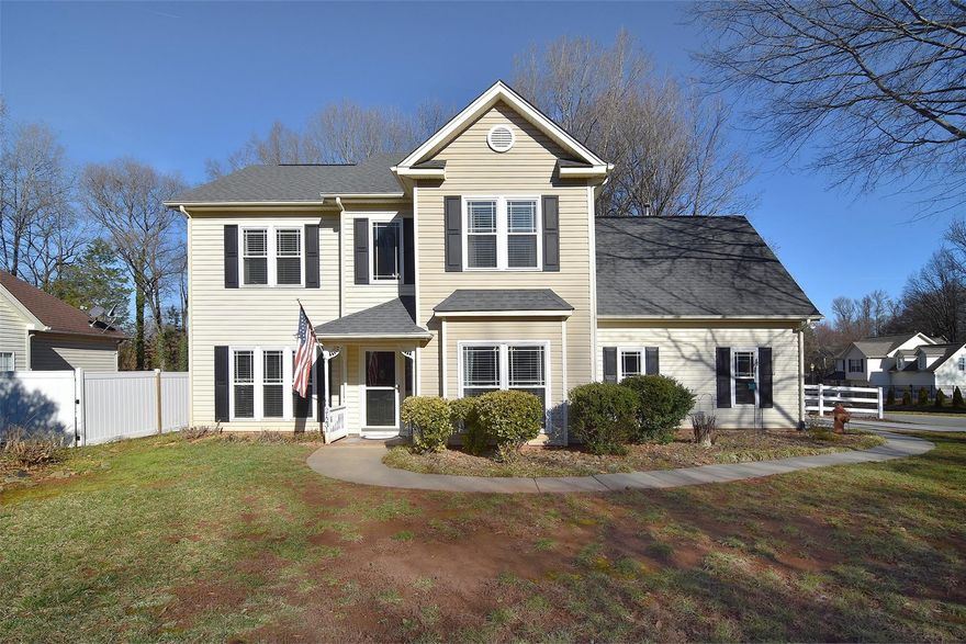 Your new home is coming soon! You can’t beat this LOCATION in downtown Cornelius. This beautiful two-story home sits on a corner lot with a fully fenced backyard and cozy stone fire pit perfect for entertaining. Upon entry, you’ll be greeted by a beautiful shiplap fireplace and spacious living area with tons of natural light. The kitchen offers tons of storage and BRAND NEW granite countertops and tile backsplash. Upstairs has LVP flooring throughout and 4 bedrooms each with a walk-in closet. The secondary bathroom has recently been updated with beautiful tile floors, new vanity and light fixture. This home has so much to offer and is ready for you!