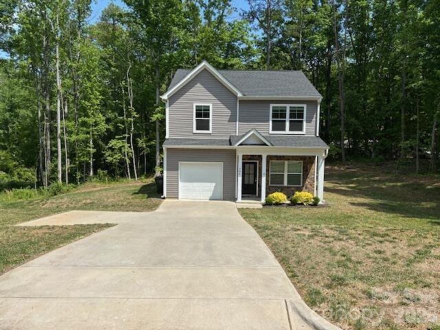 Built in 2023, this nearly new home has 3 bedrooms, 2.5 bathrooms with 1,600 s.f. of living space. Plenty of privacy at the end of a dead-end street on a half-acre lot. On the first floor you will find the kitchen, dining room, a half bathroom, and living room with LVP flooring. The kitchen includes granite countertops, refrigerator, stove, and dishwasher. Upstairs contains 3 bedrooms and two full bathrooms with LVP flooring throughout. The 1-car garage provides covered space for parking or additional storage area.
