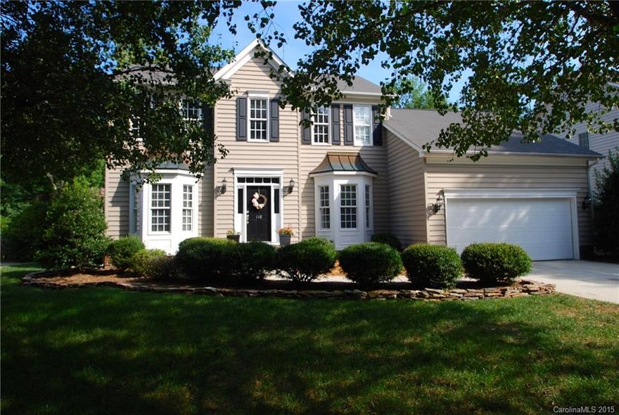 Marvin Ridge schools for under $300k! Amazing home on a large, .35-acre, private, fenced lot on a cul-de-sac street. Granite counters in the kit., upgraded oven w/induction cooking. Guest room & full bath on main! Hardwoods run through foyer, dining, breakfast & kitchen. First floor playroom could be an office or formal living rm. All three baths have been updated. Closet system installed in master closet! Amenity-rich Somerset is minutes from Blakeney & Ballantyne. Level back yd backs to trees!