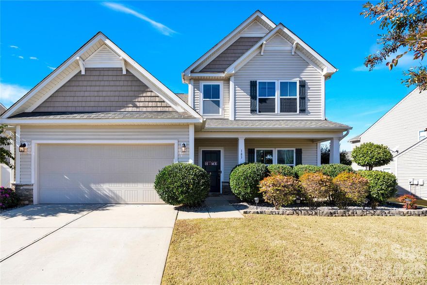 Welcome to this well maintained home in the South Iredell High School district, conveniently located close to everything Troutman has to offer! This beautiful property features an open floor plan with a spacious living room, wood burning fireplace, mohawk hardwood flooring, updated light fixtures, fresh paint and crown molding throughout the main level. The chef’s kitchen includes granite countertops, stainless steel appliances, a butlers pantry and a walk in pantry, along with a large island and a breakfast area.  Primary suite on the main level with a walk in closet. Upstairs you’ll find two additional bedrooms, each with their own en-suite bathroom and walk in closet, plus a large bonus room perfect for a game room, office, or even a 4th bedroom. Additional highlights include ample closet space throughout, a built in drop zone & a main level laundry room.  Step outside to the expanded back patio featuring a custom powered sunshade and a fully fenced backyard. Two car garage with a 4ft bump out and cargo storage. Located in the desirable Hidden Lakes Community, residents enjoy access to the clubhouse, community pool, playground and sidewalks. This home truly offers the perfect blend of comfort, convenience and community - ready for you to move in and make it your own!