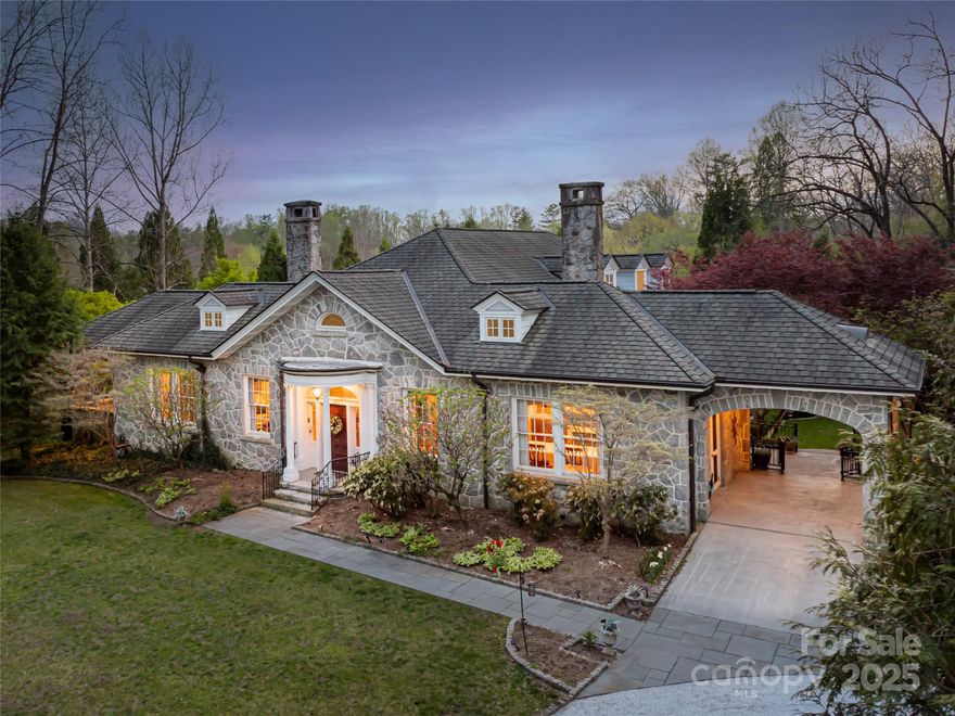 INCREDIBLE OPPORTUNITY, WALKABLE TO DOWNTOWN BREVARD.Step into the timeless elegance of the historic Bromfield Inn, a distinguished estate built in 1926 and meticulously restored to its original splendor. This remarkable property blends historic charm with modern comfort. The stately stone facade sets the tone for the refined interiors, where the formal dining room and parlor exude sophistication. Eight beautifully appointed bedrooms, each with ensuite bath, provide luxurious accommodations. A relaxing veranda offers the perfect place to unwind, while landscaped courtyards and manicured grounds invite moments of serenity. The finished basement, showcasing interior stonework, adds to the home's allure. Currently operating as a successful inn, the property also offers the flexibility to become a private residence. Whether envisioning an elegant private estate or continuing its legacy as a premier inn, this property offers a rare opportunity to own a piece of Brevard's rich history.