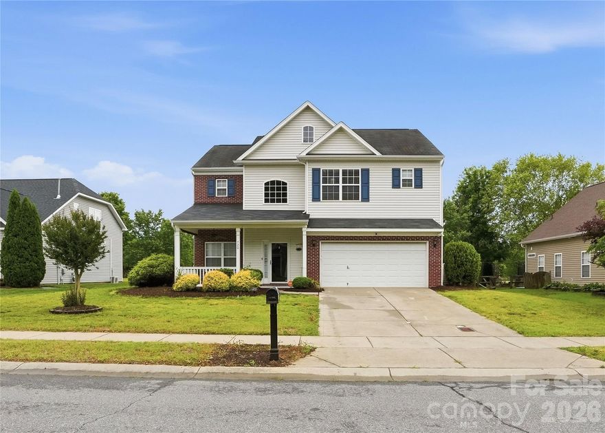 Welcome to this beautifully maintained 3-bedroom, 2.5-bath traditional home in Concord. Nestled in a serene, family-friendly community that features an in-ground pool, playground, dog park, and picnic area. A charming front porch welcomes you home, and top-rated schools are just minutes away. Step inside to gleaming wood floors throughout the entry, formal living room, and family room. Spacious, open kitchen with island—perfect for entertaining. Upstairs, all three bedrooms offer comfort and privacy. Attached 2-car garage adds more functionality. The fenced backyard, nearly a quarter acre, backs up to a large common area—ideal for outdoor enjoyment. Don’t miss this incredible opportunity to join a fantastic community!  Bring your Buyers and make this their new home!
