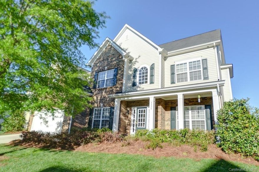 Spacious 5 bedroom home in Berewick w great curb appeal. DR w tray ceiling, chandelier & detailed moldings. Gourmet Kitchen w tile backsplash, 42" cabs, island, ss appl's & eat-in Bfast. Master BR has tray ceiling w fan & sitting rm. Master bath w separate tub/shower & dual sinks. Media Rm wired for surround sound. Fresh paint. Flat fenced yard w mature landscaping. Irrigation. Fun amenities including pool, fitness, volleyball & more! Great location, close to Outlets & I-485! 2nd flr AC (2014)