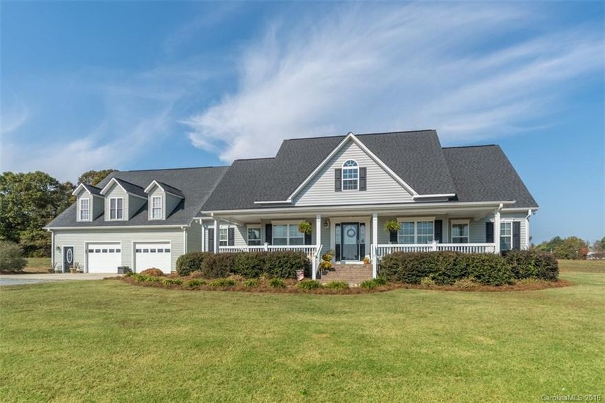 Amazing Custom Built Ranch Home Located On "7.9" Gorgeous Acres With A Fabulous In-Ground Salt Water Pool. Beautiful Open Flowing Floor Plan.  Granite in Kitchen. Huge Master Bath With Large Tiled Shower, Separate Tub, His / Her Sinks and Walk-In Closet.  Separate Second Living Quarters Over Garage With It's Own Entrance, Kitchen, Breakfast Area, Family Room, Bedroom, Full Bath and Upper Deck.  Two Laundry Rooms, Main Home & Garage.  Over-sized Garage Equipped With A Heating & Cooling Wall Unit.