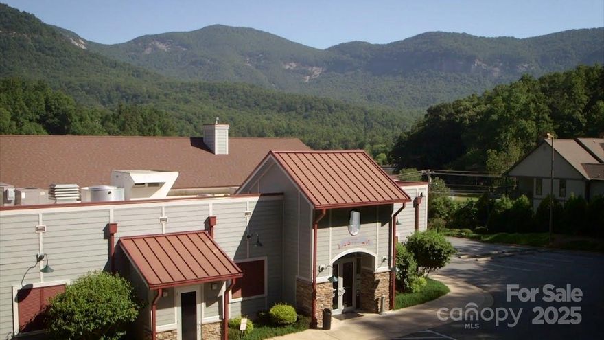 Exceptional 2.15-acre property across from Lake Lure’s shimmering waters, offering four prime parcels with unparalleled mountain, 80 parking spots and lake views in a rare, high-demand location where commercial properties are scarce! Perfect for investment or development, this gem sits on Memorial Hwy (US 64/74A), steps from Lake Lure’s iconic beach. This 5359 sq ft. restaurant property (not included, separately owned) operates under a triple net lease, generating $144,000 in annual rent through May 1, 2030, with three 5-year extension options starting April 30, 2030. The tenant holds a first right of refusal. Possession delivered at closing, subject to the existing lease. Seize this unique opportunity to own a premier lakeside asset in Lake Lure’s coveted market!