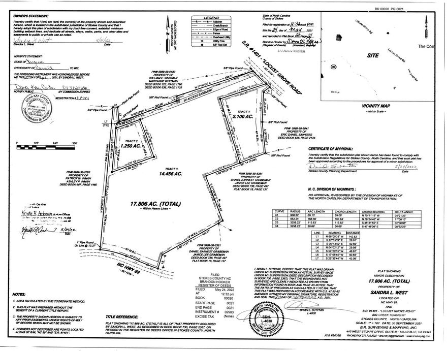 15.706 acres of pure potential! This expansive tract offers a clean slate, perfect for your mini-farm or dream home, nestled within the welcoming embrace of Westfield. It is conveniently located with quick access to the highway, making it easy to reach King, Mt. Airy, and Winston-Salem. Remarkable opportunity to acquire land, as the property is platted into two separate lots, though it can also be sold as a single parcel. Situated in a serene and private area, it provides an ideal setting for your vision.