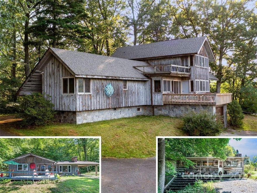 A rare 30+/- acre estate, minutes from the town square of Burnsville, N.C. This unique property features three homes, including a stunning primary residence designed by renowned architect, Peter Jefferson, with long-range views, spacious dining and great rooms, expansive decks and balconies. A helipad, fenced pasture and pond add charm and convenience. The second home is a fully rentable, 3 bedrooms, 2 bath with unobstructed mountain views and the third is a charming original cabin. Perfect as a private estate, artists retreat, organic farm ,corporate,
religious or special event venue. With potential for real estate development, this property can be subdivided into a new single- family community. Don’t miss this inspiring blend of natural beauty and creative potential. The magic of the mountains is calling!