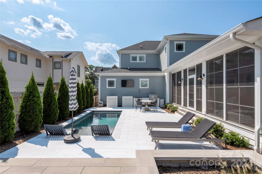 Welcome to 2501 Marshall, the ultimate home for entertainers. Perfectly situated in the heart of Dilworth, this home features a stunning outdoor area with an 8x20 saltwater pool with an automatic cover, outdoor kitchen, & ~600 sq ft covered living space. Additionally, the home offers a detached 2-car garage with 2nd floor living space with a full bathroom, making it an ideal spot for guests or potential rental income (short-term rentals allowed). The fully fenced backyard & automatic driveway gate provide both privacy & security. Inside, you’ll discover an inviting open great room that seamlessly connects to the main living areas, along with a master suite conveniently located on the main level. Recent upgrades throughout the interior include stylish new lighting, modern plumbing fixtures, fresh carpeting, & beautifully refinished hardwood floors, all contributing to a warm & welcoming atmosphere. Just steps from South End & the popular Rail Trail, this home is ready for its new owner.