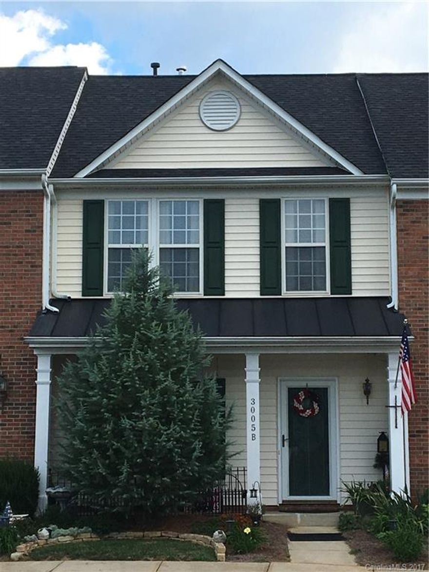 Beautifully decorated townhome in the very secluded community of Cramerton Village. Open, easy-flowing floorplan. Kitchen has all appliances included, breakfast bar. Hardwood laminate flooring in main level dining, kitchen, foyer. Large living room with French doors. Back deck is a private sanctuary for relaxing and enjoying this quiet community bordered by the South Fork River. The upper level boasts 2 large bedrooms. Master suite has huge walk-in closet, garden tub. Each bedroom has own bath.