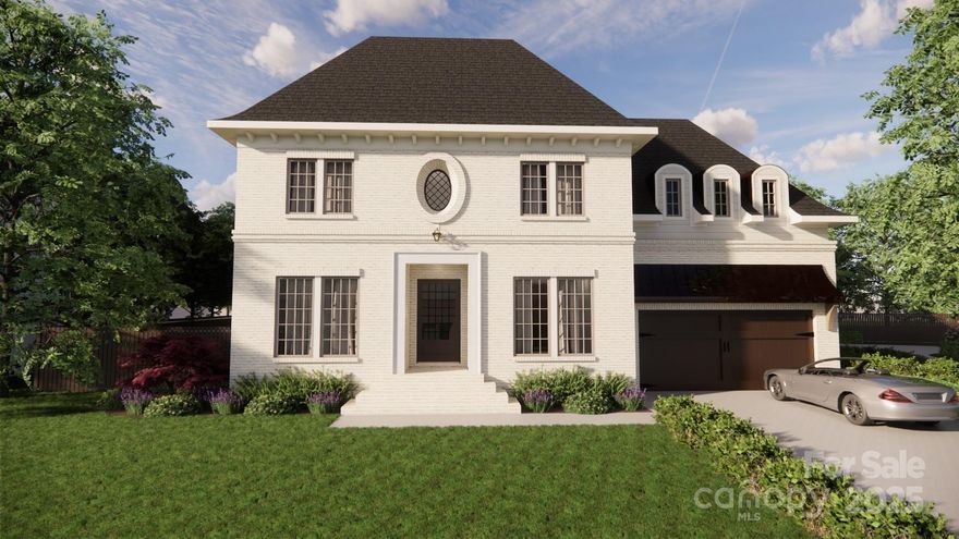Prime location for this stunning new construction DUET by THR Design Build on .14 acre corner lot in the heart of Myers Park. One of a kind custom built two story ENERGY STAR home includes 3,949 sf, 4 bedrooms, 3 full bathrooms, 1 powder room, two car attached garage which is prewired for electric car charger, and 10’ on the first floor, 9’ on the second floor. You can see the FUTURE ELEVATOR SPACE, thoughtfully placed in the marketing packet floor plan.  Enter the home with a dedicated office to the left, a formal dining room to your right, and continue to the open great room and kitchen that expands through the 8' slider doors onto the 220 sf bluestone terrace with a fireplace. The thoughtfully designed kitchen is perfect for the at-home chef. The 48” Wolf Dual Fuel Range nestled below a hand crafted hood offers a variety of cooking options, or simply reheat in the built-in microwave drawer located in the scullery. A 42” built In Sub Zero Refrigerator, built in Bosch Dishwasher, secondary sink in the scullery and 24” wine fridge in the butler’s pantry. Expansive primary suite with walk in shower, garden tub, double vanity, and walk in closet. Landscaping designed by Greenline Designs highlights the formal entryway, adds parking to the left of the house, and features a manicured backyard lawn with high-end plantings, sod in the front and back and irrigation. Spray foam in the entire roof deck.  A completely sealed/encapsulated crawl space with gravel screenings, vapor barrier, dehumidifier, and forced air conditioning. Waterproofing is provided by Sealing Agents Inc. who offers a 10 year warranty on their work. This home has dual high-efficiency heat pumps from Trane that include a 10-year manufacturer’s warranty, along with (2) dehumidifiers to ensure both comfort and efficiency, and also has (2) Rinnai 199,000 BTU tankless hot water heaters. Prewired for speakers in the Great Room and kitchen and oversized Pella windows and doors.