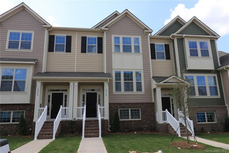 Gorgeous three level townhome with 3 bedrooms on third floor and with a den located on the lower level. Main level features an open floor plan with white kitchen cabinets accented with light smoke subway tile backspalsh. Oak hardwoods flow through upstairs. Master bedroom features large walk in shower and a walk in closet. Spacious two car garage is attached. All rooms are prewired for ceiling fans, light fixtures, and the home is prewired for security system.