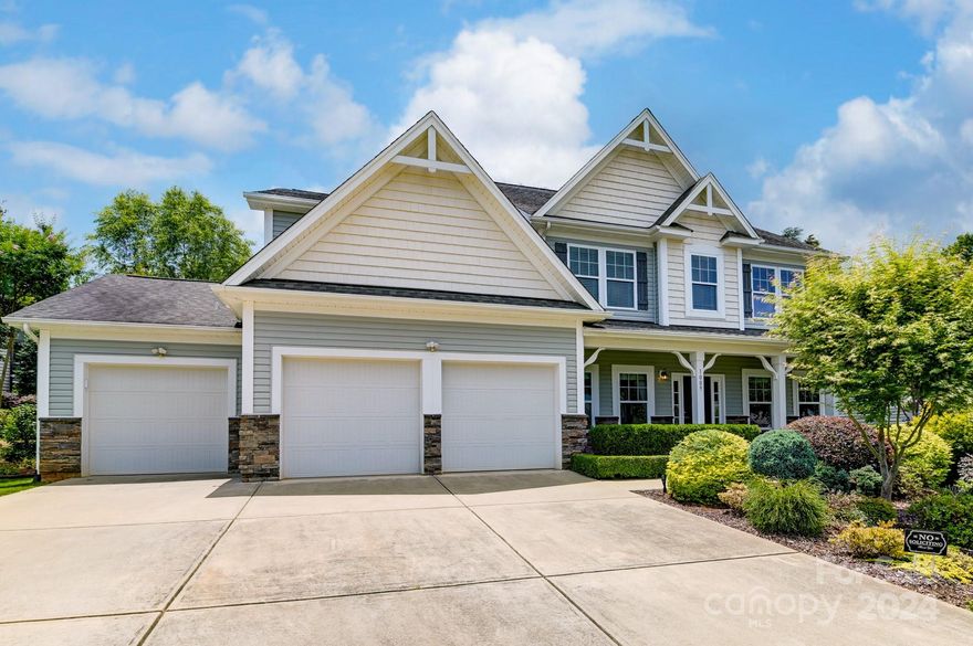 Wonderful, spacious home in sought after Wakefield with over 3700 heated square feet & 3-CAR ATTACHED GARAGE! Upon arrival, be impressed by the well-manicured landscape & attractive curb appeal. The main level is light & bright with a large kitchen, breakfast area, open great room, formal dining, butler's pantry, sunroom, office, and half-bathroom. The upper level includes 4 bedrooms - each with attached walk-in closets, a spacious sitting area off the primary bedroom, 3 full bathrooms, & a bonus/flex room that is being used as a gym. Whether entertaining guests or enjoying R&R, a covered patio overlooking the serene back yard is an absolute treat! Cool off in the gated community swimming pool after taking advantage of the recently added Little Sugar Creek Greenway trail access! Just over the NC border, this home is minutes from Carolina Place Mall, I-485/I-77, Ballantyne & all the South Charlotte metro area has to offer!