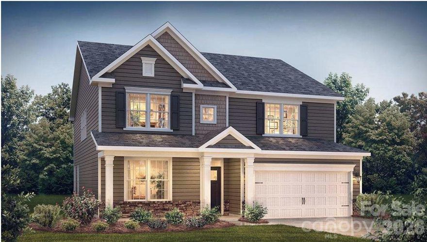 This stunning home offers modern luxury and thoughtful design with a screened in porch. The Hampshire is a spacious residence featuring four bedrooms, and three full bathrooms, including a convenient main-floor bedroom and full bath, perfect for guests or multi-generational living. Inside, you'll find a beautifully designed kitchen ideal for any home chef, complete with high-end appliances, a butler's pantry, and a large walk-in pantry. The open-concept layout flows seamlessly into the living and dining areas, creating an inviting space for entertaining. Vinyl treads on the staircase add durability and style. The primary suite is a true retreat, featuring a sitting room, a spa like ensuite with dual vanities, and a large walk-in closet. A loft area provides additional flexible space for a home office, media room or play area. Outdoor living is just as impressive with a covered patio. As a smart home, this home is equipped with the latest technology.