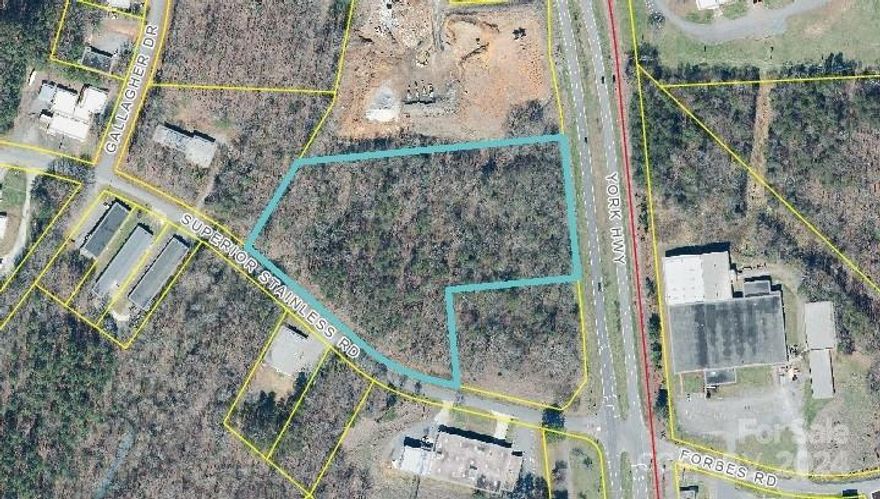 8.147 Acre Parcel / Tax Id # 312480
Corner of Hwy 321 and Superior Stainless Rd 
Zoned I-2 Heavy Industrial / Gaston County NC
Lot Dimensions - See attached Survey
About Seven Minutes to Interstate I-85
Signalized Light onto Hwy 321 Property