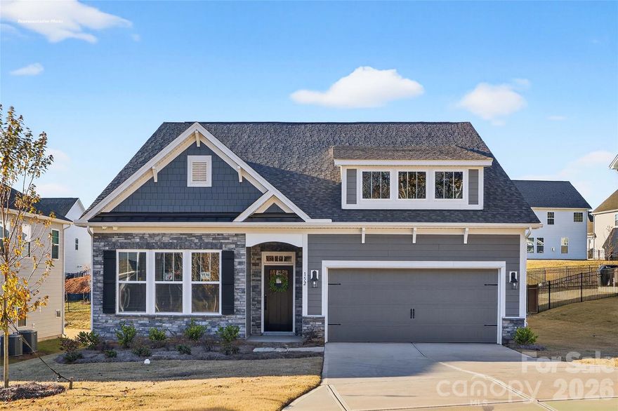 The Azalea is one of the one-story homes featured in The Enclave at Falls Cove community in Troutman, NC. This single-story home offers a charming and functional design, perfect for those seeking comfortable and accessible living space. The Azalea ranch features an open floor plan, creating a spacious and inviting atmosphere. This home includes three bedrooms, two full bathrooms, and a two-car garage. The moment you step inside the home; you will be greeted by an inviting foyer which leads you into the center of the home. The dining room seamlessly connects with the living room and kitchen, providing space for you to grow. The chef’s kitchen is equipped with modern appliances, pantry closet, and a breakfast bar. The primary suite offers an en-suite bathroom with dual vanities and a walk-in closet. The additional bedroom has an en-suite bathroom. A flex room is a versatile space that can serve as a media room, home gym, or playroom. 

Last ranch home available!