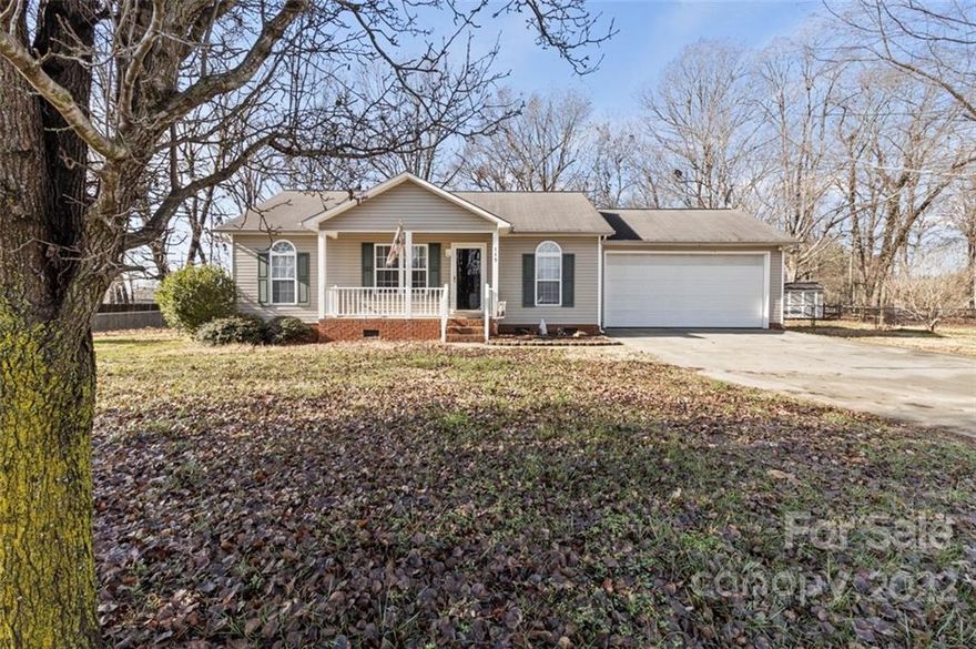 Charming culdesac home perfect for new family to make memories. Fenced in back yard. French door opens to a  12 foot by 20 foot Deck. Storage shed in back yard. Nice wide driveway offers extra parking. Two car garage. No HOA.