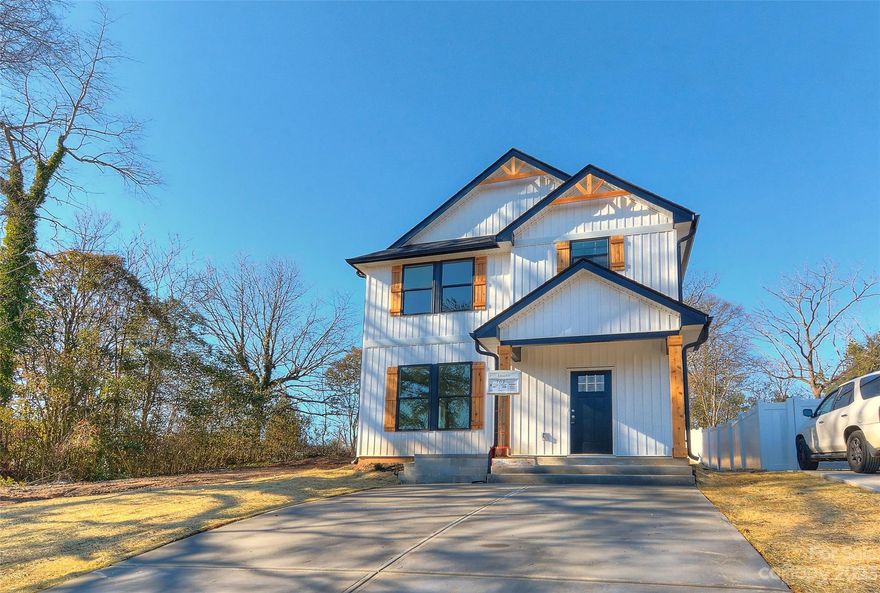 Brand New Construction 3 Bedroom / 2.5 Baths Home only 1 mile distance from Gastonia Downtown / Shopping /Restaurants and 17 minutes drive to  CLT Airport. (FANTASTIC INVESTMENT) - comes with High-End All Stainless Steel Appliances, Open Floor Plan, 9 ft Ceiling on the main floor, Pantry, modern White-Quartz Countertops, Subway Tile Backsplash. 42" tall crisp white Shaker Style with soft close cabinets and drawers as vanities in baths (White-Quartz tops also). Durable Luxury Vinyl Plank flooring through main floor and carpet on upper level with Premium Finishes throughout. Walk-In Closet and Double Vanity in Master Bath. Concrete Driveway - extra Long and Wide up to 4 cars. BEST NEW CONSTRUCTION HOME ON THE MARKET - SS APPLIANCES - FRIDGE/DISHWASHER/RANGE -ARE INCLUDED. Come and See it Today!