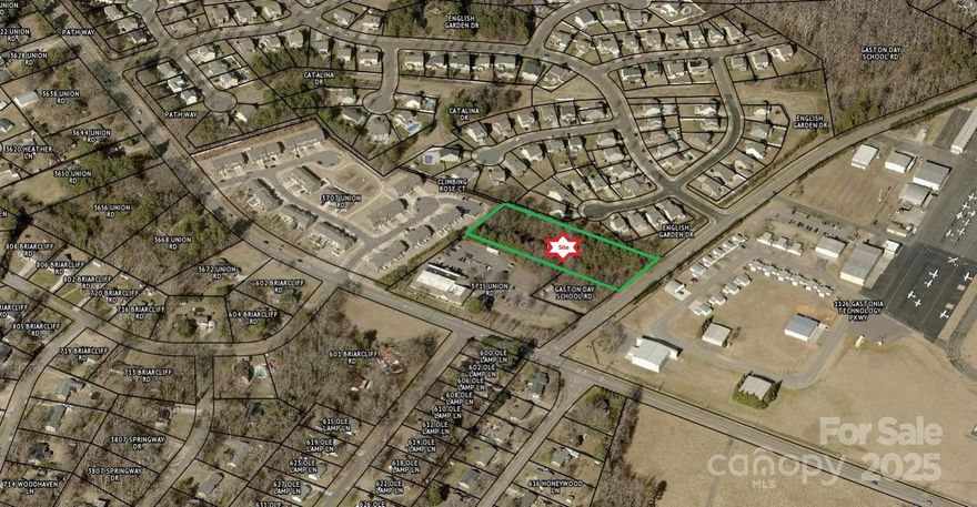 1.9 acres available on Gaston Day School Road near the intersection of Union Road and adjacent to the Atrium Health Primary Care Riverwood building. It is well located in the county with access to major/minor roads, rooftops and shopping. This site is permitted for self storage with approvals and plans in place.  (Note seller is contractor and will build this out for you on a cost plus basis.) Other attractive uses possible in C-1 zoning (Gaston County). The site is level and boasts 175’ of road frontage.  Due Diligence Items available: Water/Sewer locations, deed, legal description, driveway permit, soil report and permit, construction plans for mini storage, self storage proforma, traffic count map, site plan, unit mix data, special use permit, survey, stormwater permit, zoning map.