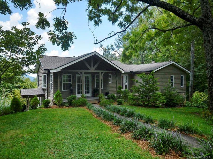 Enjoy Lush Mountain Views on 4.75 Acres! Home Features 3Bed, 2Bath and plenty of storage. Enormous master suite opens to private decking. New Elegant Master Bath. Updated Kitchen with Stainless Steel Appliances.   Relax on covered front porch. (Den in Lower Level not counted in sf due to Ceiling Height) Two storage sheds on property.  New AC. Affords privacy yet minutes to downtown.