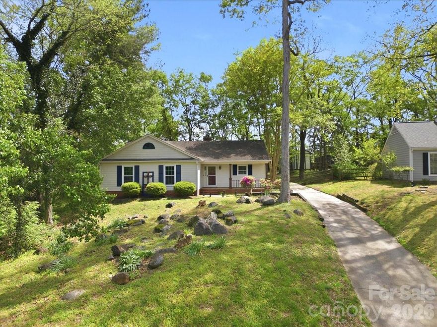 Welcome to this charming, move-in-ready ranch in the highly desirable Brandon Forest community. Ideally located just a short stroll to Little Sugar Creek Greenway access and minutes from the shopping, dining, and conveniences of SouthPark, this home offers both comfort and convenience.

Inside, you’ll find a thoughtfully designed open floor plan highlighted by vaulted ceilings in the spacious living area, creating an airy and inviting atmosphere. The kitchen is equipped with stainless steel appliances and flows seamlessly into the main living space, ideal for everyday living and entertaining.

Recent updates include new flooring throughout the entire home, along with updated windows and a sliding glass door (2019), providing both style and peace of mind. New water heater in 2025 too. Enjoy outdoor living on the welcoming rocking chair front porch or unwind on the private back patio overlooking the backyard.

This one checks all the boxes - don’t miss your opportunity to call it home.