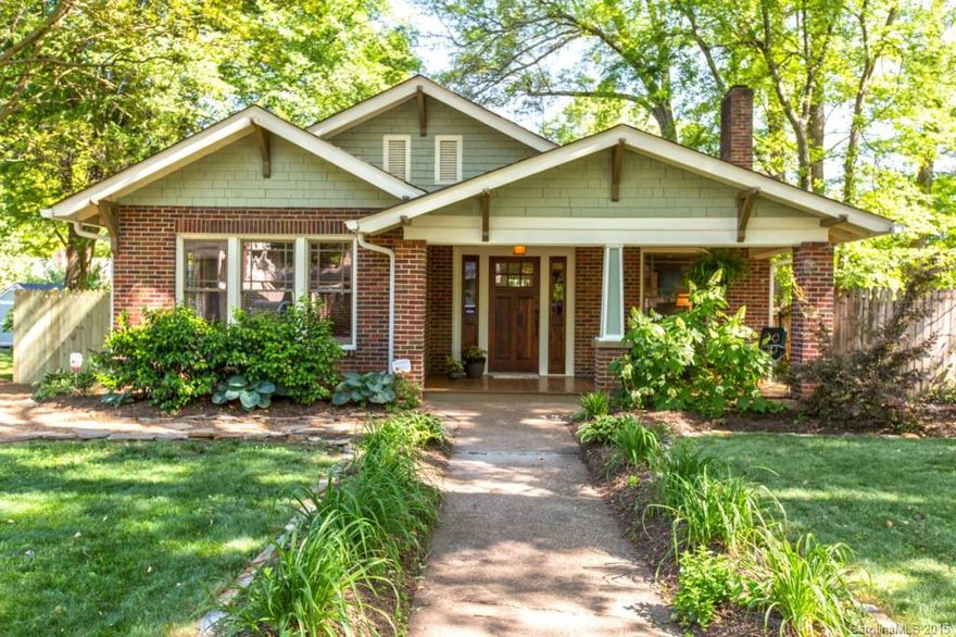 Classic bungalow with southern front porch. Large Living Rm & Dining Rm .. HUGE eat in kitchen. Master has private bath + attached office. 2 additional bedrooms and  full bath + powder room. Original oak floors, detail and recessed lighting, granite countertops, stainless steel appliances, master bath with jetted tub and seperate shower. Fully fenced yard - all one block to coming light rail!